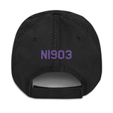 Airplane Embroidered Distressed Cap AIR255KI1-P1 - Personalized w/ Your N#