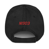 Airplane Embroidered Distressed Cap AIR35JJ182-BURG1 - Personalized w/ Your N#
