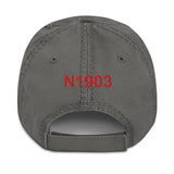 Airplane Embroidered Distressed Cap HELI25C206-RB2 - Personalized w/ Your N#