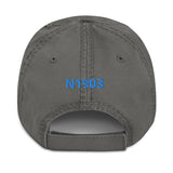 Airplane Embroidered Distressed Cap AIR214KI1-SB1- Personalized with Your N#