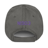 Airplane Embroidered Distressed Cap AIR255KI1-P1 - Personalized w/ Your N#