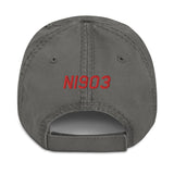 Airplane Embroidered Distressed Cap  AIR35JJ39K1K9FE-RB1 - Personalized w/ Your N#