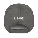 Airplane Embroidered Distressed Cap AIR2552FES35-BT1 - Personalized w/ Your N#
