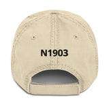 Airplane Embroidered Distressed Cap AIR2552FES35-BT1 - Personalized w/ Your N#