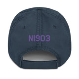 Airplane Embroidered Distressed Cap AIR255KI1-P1 - Personalized w/ Your N#