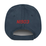 Airplane Embroidered Distressed Cap  AIR35JJ39K1K9FE-RB1 - Personalized w/ Your N#