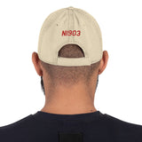 Airplane Embroidered Distressed Cap  AIR35JJ39K1K9FE-RB1 - Personalized w/ Your N#