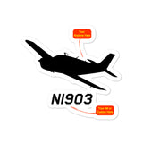 Custom Decals (Glossy) Pack of 3 - Personalized with your Airplane