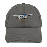 Airplane Embroidered Distressed Cap (AIRJ5I381-B4)- Personalized with Your N#