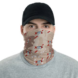 Airplane Camo Neck Gaiter - Customize w/ your Airplane & N#
