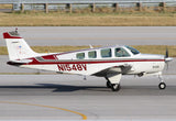 Beechcraft Bonanza A36 Maroon Silver model 1