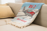 Custom Airplane Woven Blanket