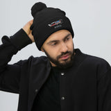 Custom Embroidered Pom Pom Beanie Hat / Cap