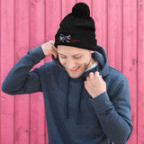 Christen Eagle Airplane Embroidered Pom-Pom Beanie - Add w/ Your N#