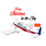 Merry Christmas in the Sky Airplane T-Shirt - AIR7IL385AA5-BR1 - Personalized w/ N#