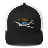 Airplane Embroidered Trucker Cap (AIR2552FEA36-MG1) - Personalized w/ Your N#
