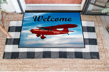 Custom Welcome Aircraft Aviation Mats - Personalized w/ Your Airplane
