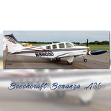 Beechcraft Bonanza A36 Blue Black model