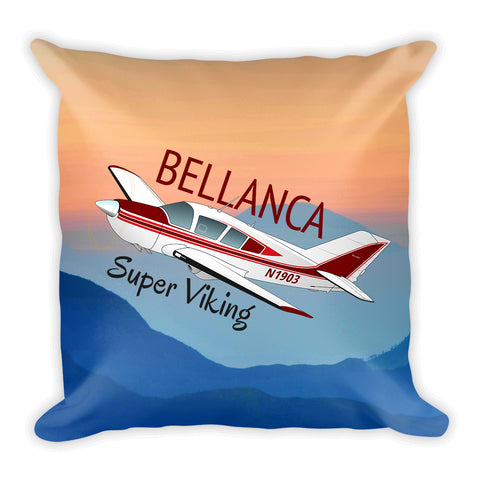 Bellanca Super Viking Airplane Custom Throw Pillow Case Stuffed & Sewn