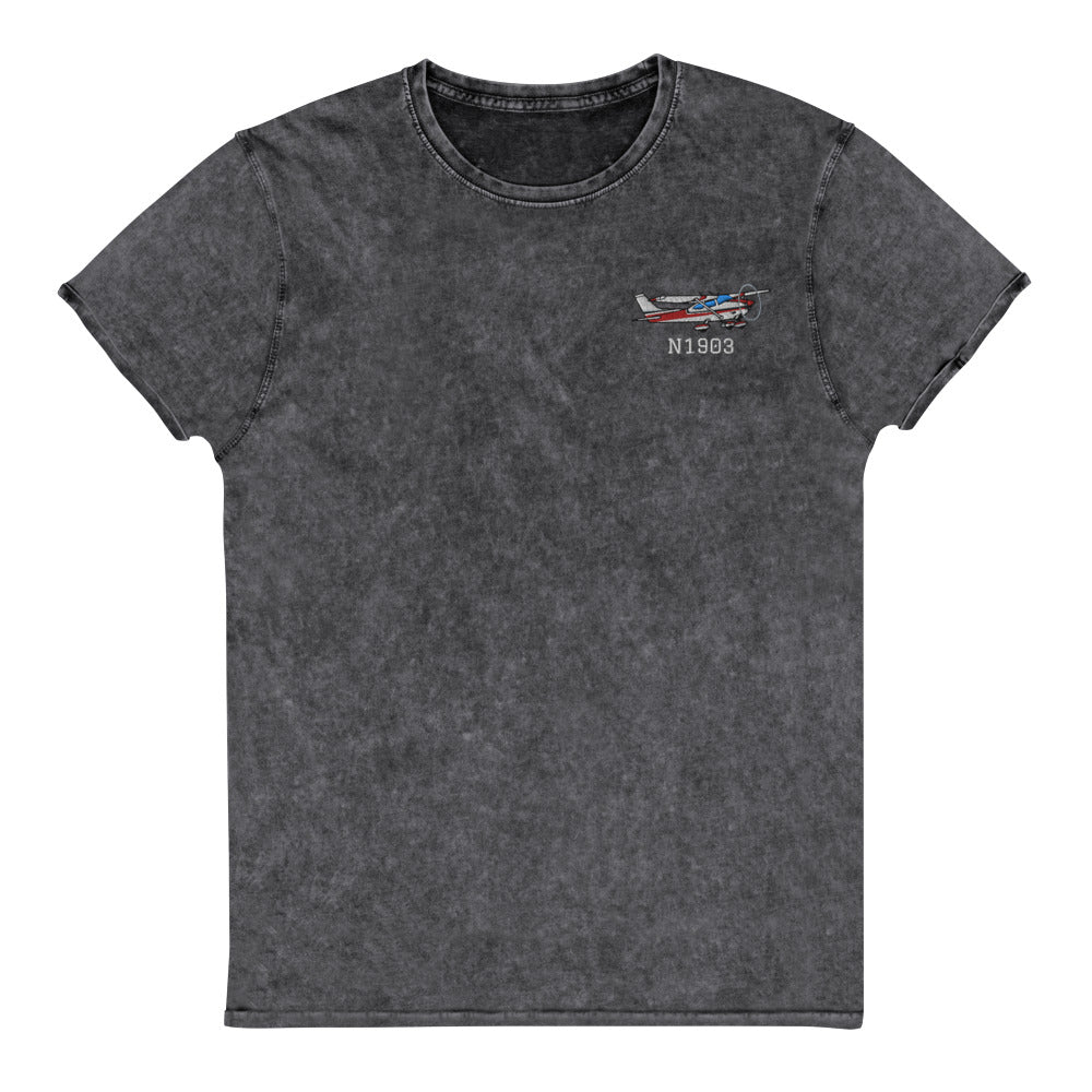 Custom Embroidered Denim T-Shirt