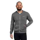 Custom Lightweight Bella + Canvas 3939 Zip Embroidered Hoodie