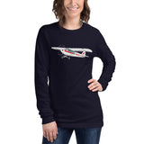 Custom Airplane Long Sleeve Shirt (AIRGRGG1H-R6) - Add your N#