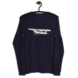 Custom Airplane Long Sleeve Shirt (AIRGRGG1H-R6) - Add your N#