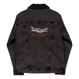 Custom Denim Sherpa Jacket (Center Back Logo - Big)