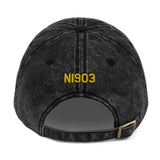 Airplane Embroidered Vintage Cap (AIR1M98LJ-YB2_EMB) - Personalized with Your N#