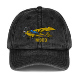 Airplane Embroidered Vintage Cap (AIR1M98LJ-YB3_EMB) - Personalized with Your N# (AIR1M98LJ-YB3_EMB) - Personalized with Your N#