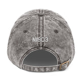 Airplane Embroidered Vintage Cap (AIR2554L3-BR2_EMB) - Personalized with Your N#