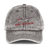 Super Decathlon Airplane Embroidered Vintage Hat (AIR453JLG-R5) - Add your N#