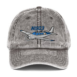 Airplane Embroidered Vintage Cap (AIR2552FEFC33A-BG1) - Personalized