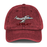 Learjet Airplane Embroidered Vintage Cap (AIRC5124-RG1) - Add your N#