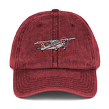 Super Decathlon Airplane Embroidered Vintage Hat (AIR453JLG-R5) - Add your N#