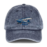 Airplane Embroidered Vintage Hat (AIR1M98LJ-B2) - Add your N#