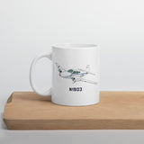 Airplane Custom Mug (AIR255KI1-NG1) - Add Your N#