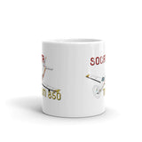 Socata TBM 850 (Maroon/Gold) Airplane Custom Mug - Add your N#