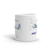 Mooney M20J (AIRDFFM20J-SBN1) Airplane Ceramic Mug - Add your N#