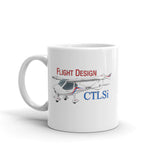 Flight Design CTLSi (Red/Blue) Airplane Custom Mug - Add your N#