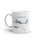 Mooney M20J (AIRDFFM20J-SBN1) Airplane Ceramic Mug - Add your N#