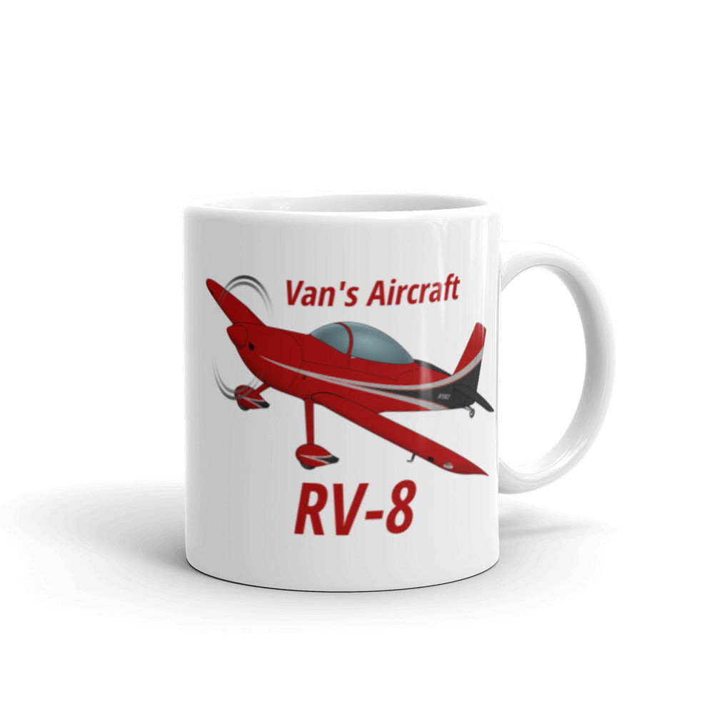 Van's Aircraft RV-8 Airplane Ceramic Mug - Personalized with Your N#