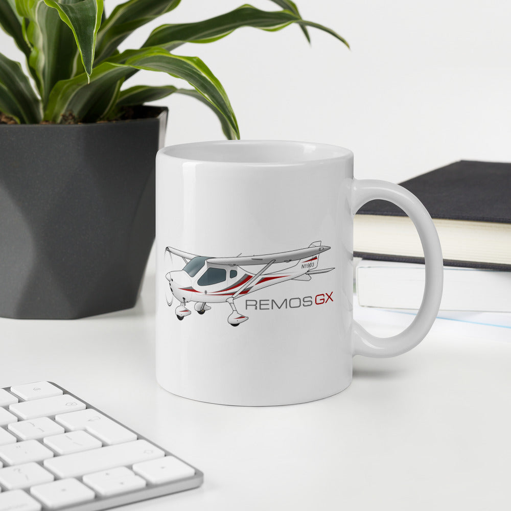 Remos GX (Red) Airplane Custom Mug - Add your N#