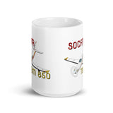 Socata TBM 850 (Maroon/Gold) Airplane Custom Mug - Add your N#