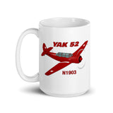 Yakovlev Yak 52 (Red) Airplane Custom Mug - Add your N#