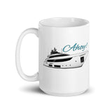 Ahoy! (BOATTHRSA) Boat Ceramic Mug - Personalized