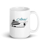 Ahoy! (BOATTHRSA) Boat Ceramic Mug - Personalized