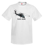 Sikorsky HH-60 Pave Hawk (Black) Helicopter T-Shirt - Personalized with Your N#