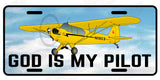 God Is My Pilot Custom 12" x 6" HD Metal License Plate