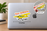 Custom Decals (Matte) Pack of 3 - Personalized with your Airplane